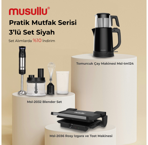 Musullu 3'lü Çeyiz Seti