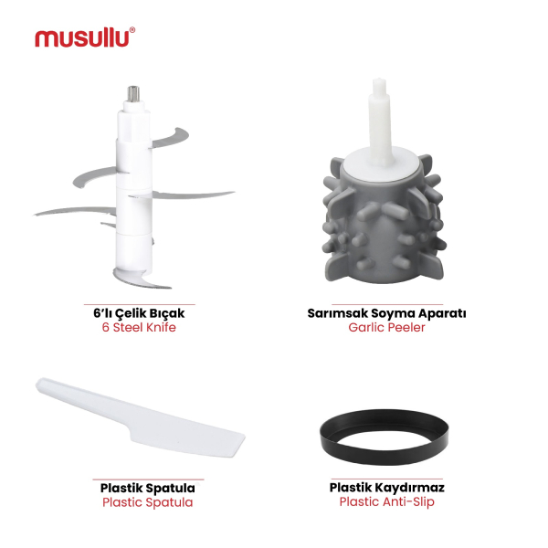 MUSULLU RONDO DOĞRAYICI - 3 Litre (Rendeli) MSL-1232-3