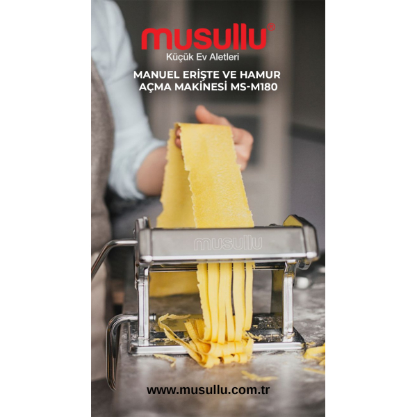 Musullu Basil 180 180mm Manuel Erişte ve Hamur Açma Makinesi
